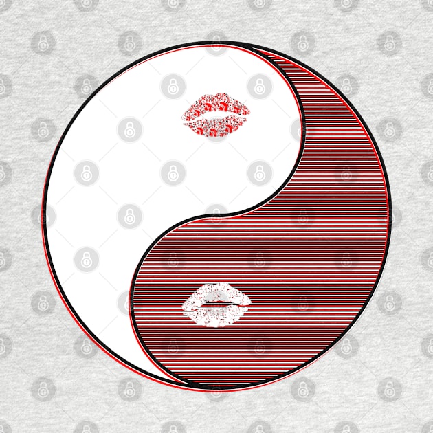 yin yang balance harmony design eastern philosophy lips by 4rpixs